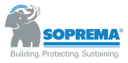 Logo de Soprema, versión horizontal, sobre fondo transparente