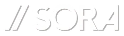 Sora Logo logo, white wordmark version, on a transparent background