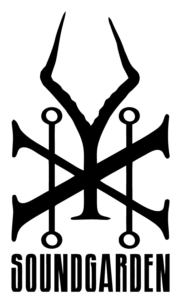 Logo de Soundgarden, versión negro, sobre fondo transparente