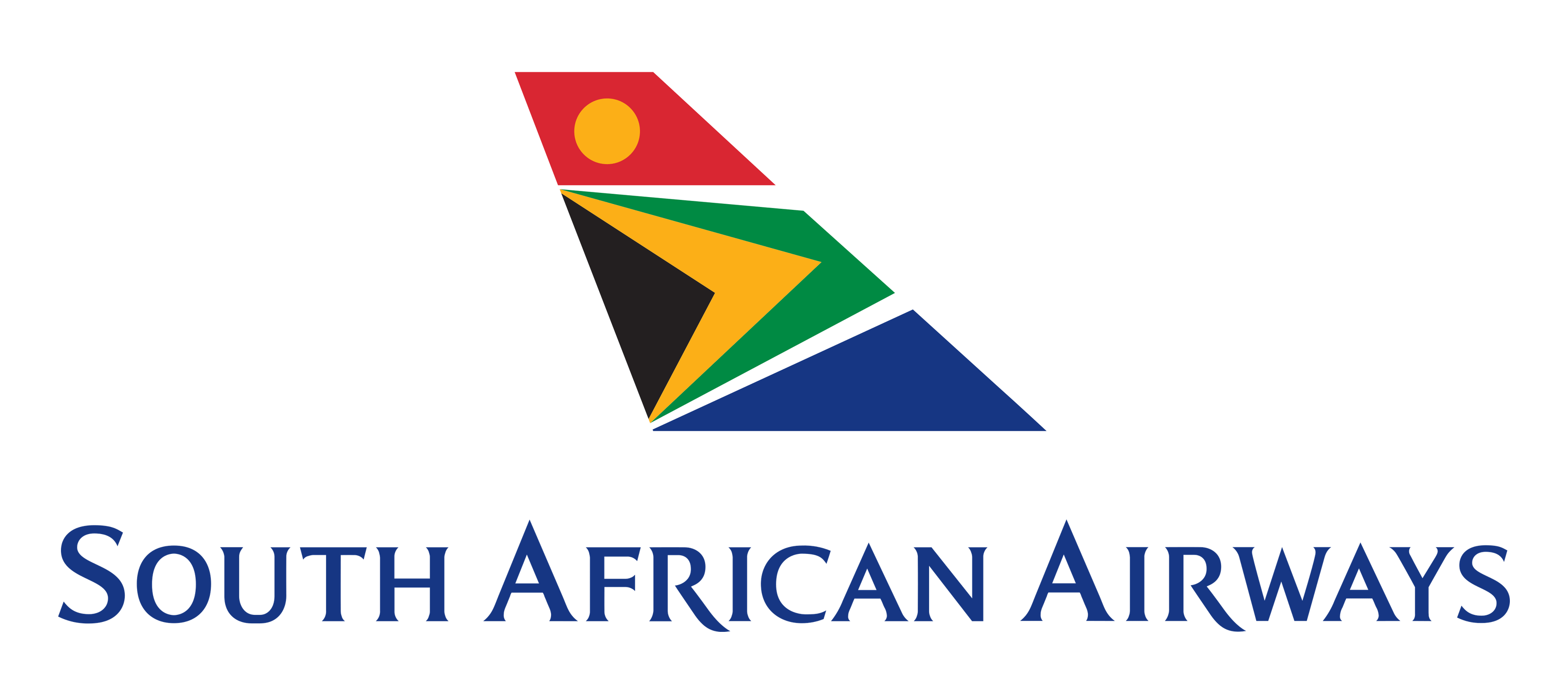 South African Airlines logo on a transparent background