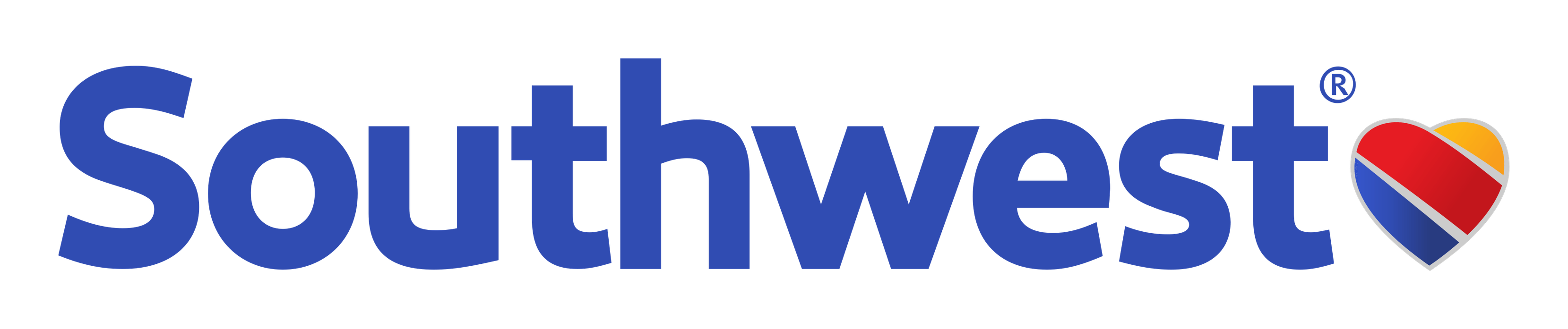 Southwest Airlines logo on a transparent background