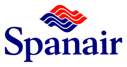 Spanair logo, horizontal version, on a transparent background