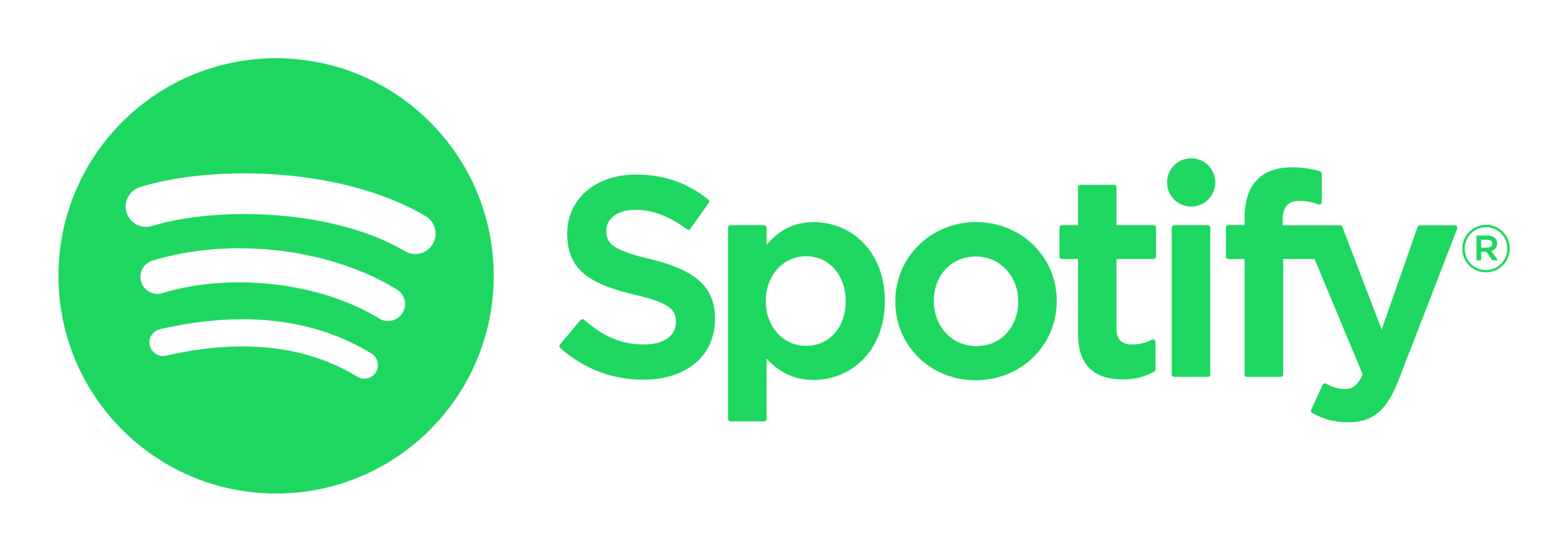 Spotify logo on a transparent background