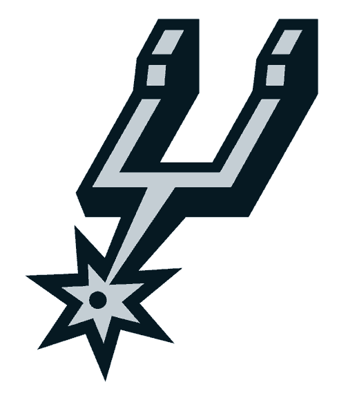 Spurs logo, monochrome icon version, on a transparent background
