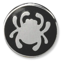Spyderco logo, monochrome icon version, on a transparent background