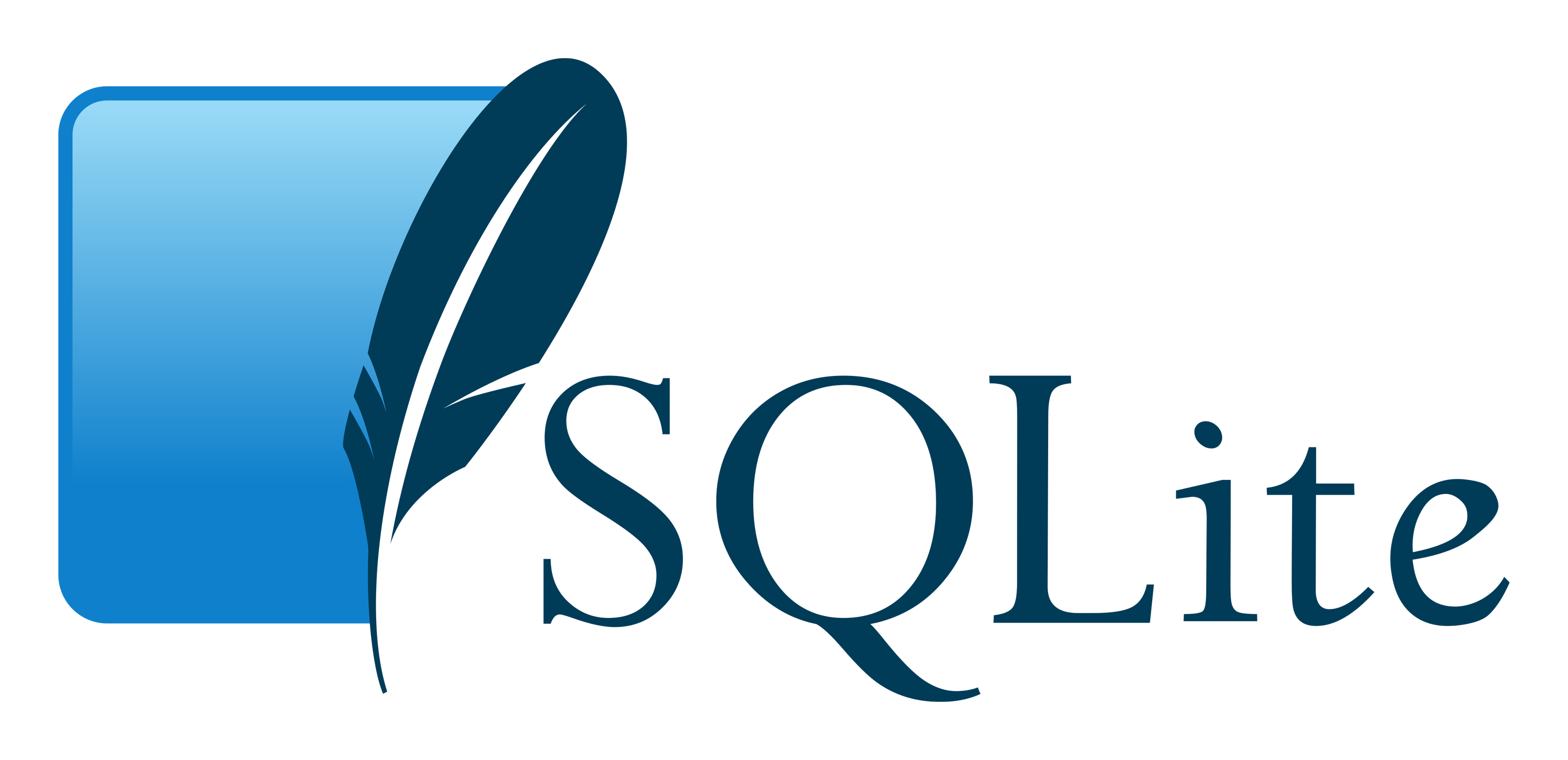 SQLite logo on a transparent background