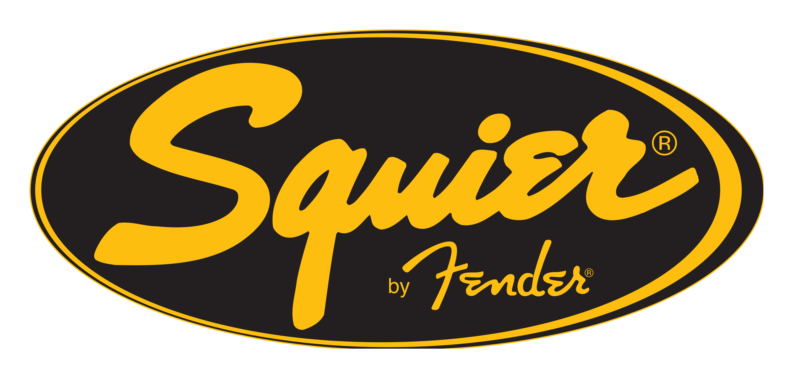 Squier logo on a transparent background