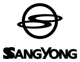 Ssangyong logo, black version, on a transparent background