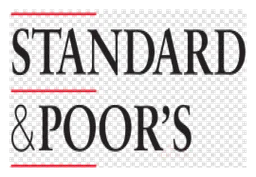 Standard and Poors logo, monochrome version, on a transparent background