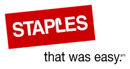 Staples Logo, Variante horizontal, auf transparentem Hintergrund