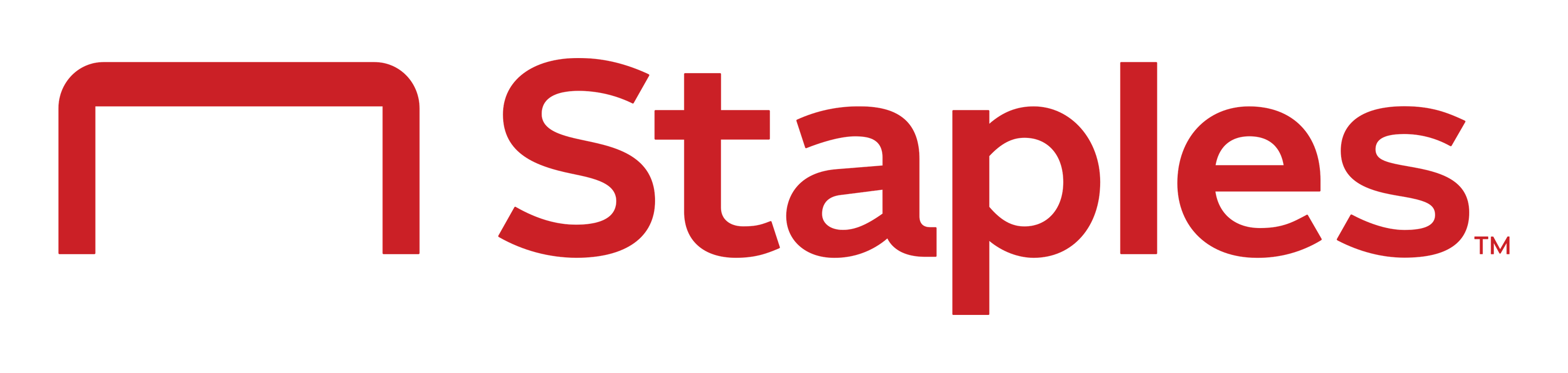 Staples Logo auf transparentem Hintergrund