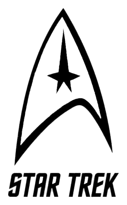 Star Trek logo, black version, on a transparent background