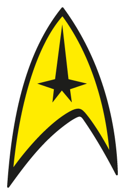 Star Trek logo, horizontal version, on a transparent background