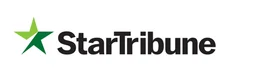 Star Tribune Logo, Variante Wortmarke weiß, auf transparentem Hintergrund