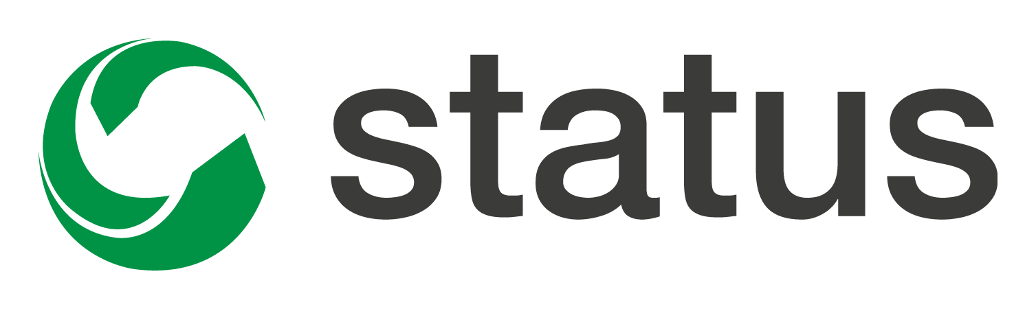 Status logo on a transparent background