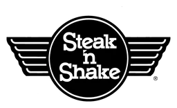 Steak N Shake logo, black version, on a transparent background