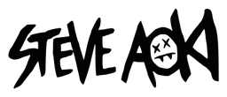 Steve Aoki logo, black wordmark version, on a transparent background