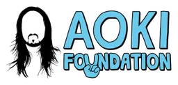 Steve Aoki logo, horizontal version, on a transparent background