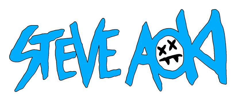 Steve Aoki logo on a transparent background