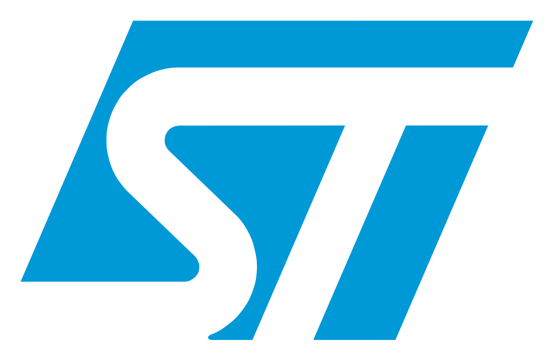 Stmicroelectronics logo on a transparent background