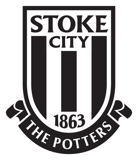 Stoke City logo, black icon version, on a transparent background
