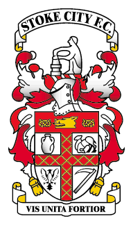 Stoke City logo, horizontal version, on a transparent background