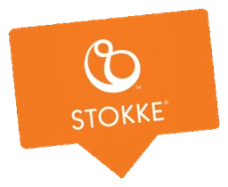 Stokke logo, horizontal version, on a transparent background