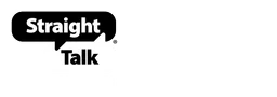 Straight Talk logo, white wordmark version, on a transparent background