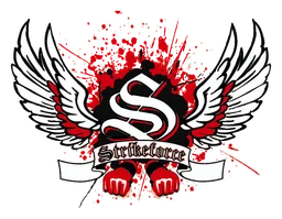 Strikeforce logo, horizontal version, on a transparent background