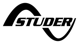 Logo de Studer, versión negro, sobre fondo transparente