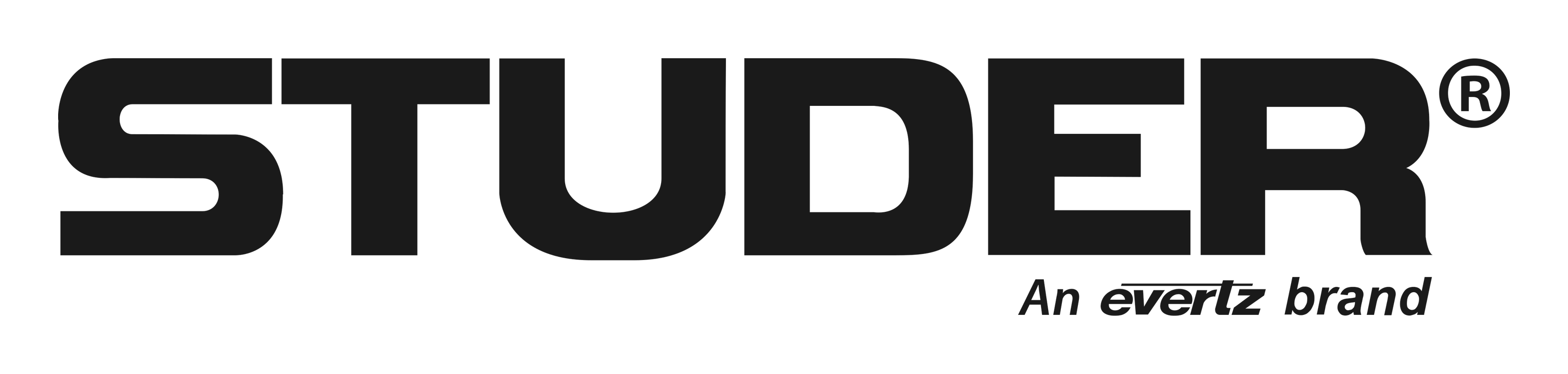 Logo de Studer sobre fondo transparente