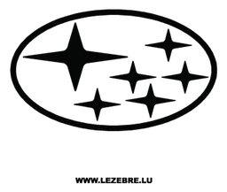 Subaru logo, black icon version, on a transparent background
