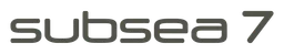 Subsea 7 logo, monochrome wordmark version, on a transparent background