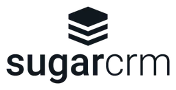 Sugarcrm logo, black version, on a transparent background