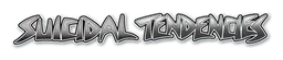 Suicidal Tendencies logo, monochrome wordmark version, on a transparent background