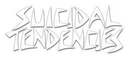 Suicidal Tendencies logo, white version, on a transparent background