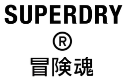 Superdry logo, black version, on a transparent background
