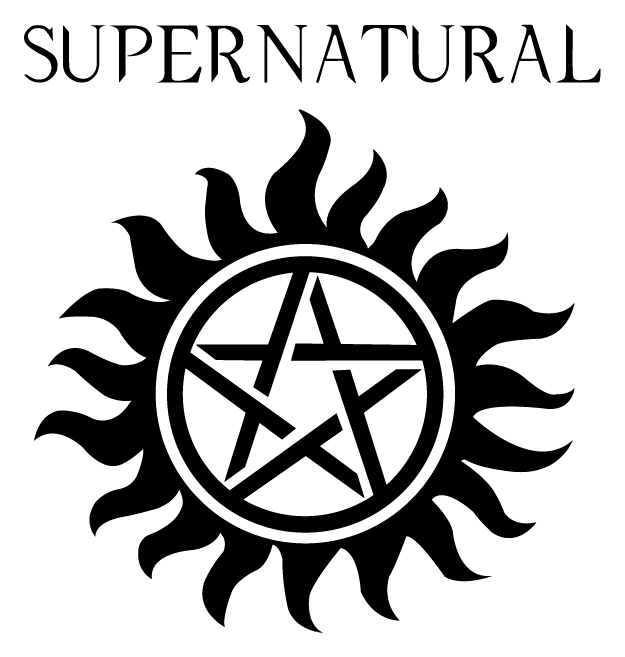 Supernatural logo, black icon version, on a transparent background