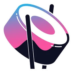Sushiswap logo, icon version, on a transparent background