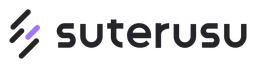 Suterusu logo, black wordmark version, on a transparent background