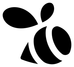 Swarm logo, black icon version, on a transparent background