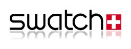 Swatch logo, white wordmark version, on a transparent background