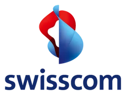 Swisscom logo, horizontal version, on a transparent background