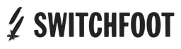 Switchfoot logo, black wordmark version, on a transparent background