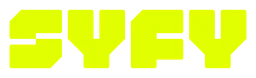 Syfy logo, wordmark version, on a transparent background