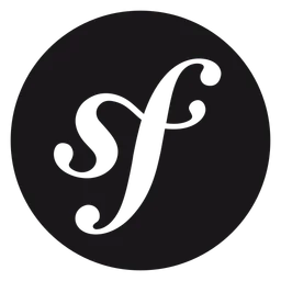 Symfony logo, black icon version, on a transparent background