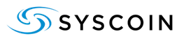 Syscoin logo, wordmark version, on a transparent background