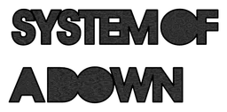 System of A Down logo, black version, on a transparent background