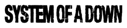 System of A Down logo, black wordmark version, on a transparent background