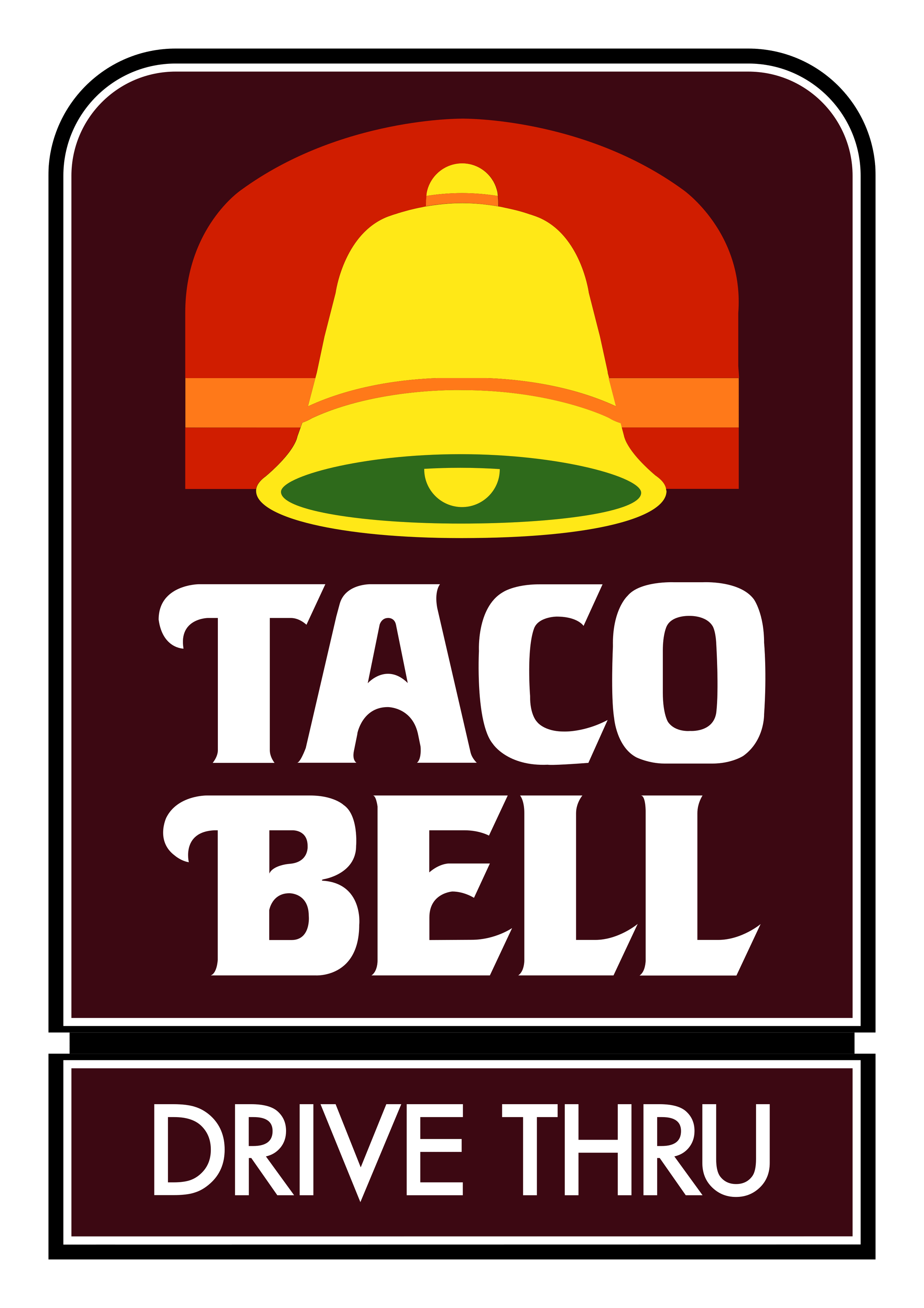 Taco Bell logo on a transparent background